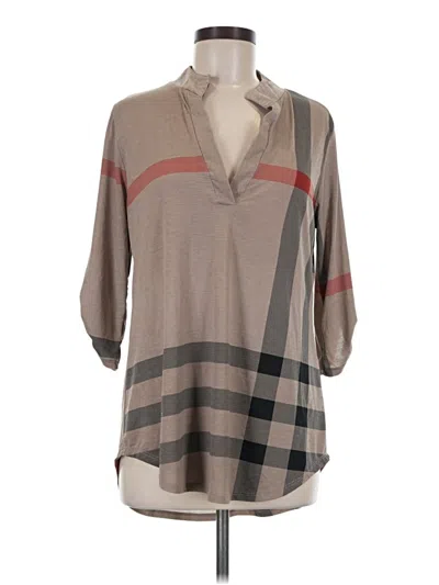 Pre-owned Heimish Usa 3/4 Sleeve T-shirt In Tan