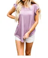 Heimish Usa All A Flutter Top In Lavender In Purple