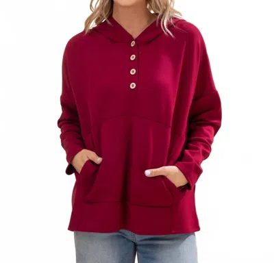 Heimish Usa Aria Scuba Hoodie In Burgundy In Multi