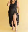 Heimish Usa As It Was Tulip Skirt Maxi Dress In Black In Black