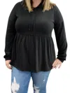 Heimish Usa Babydoll Hoodie Sweater In Black In Black