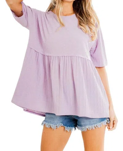 Heimish Usa Babydoll Top In Lavender In Purple