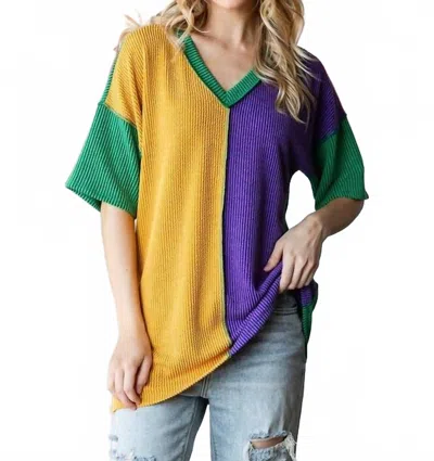 Heimish Usa Bourbon Street Ribbed Top In Multi