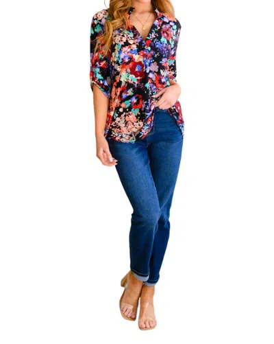 Heimish Usa Can't Stop, Won't Stop Top In Floral In Purple