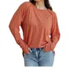 Heimish Usa Charm Long Sleeve Top In Rust In Multi