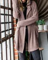 Heimish Usa Cozy Soft Knit Hoodie Cardigan In Mocha In Brown