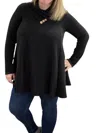 HEIMISH USA FAUX COWL NECK SWEATER IN BLACK