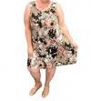 Heimish Usa Floral Swing Dress With Pockets In Brown In Multi