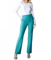 Heimish Usa High Waisted Stretch Flare Pants In Blue In Blue