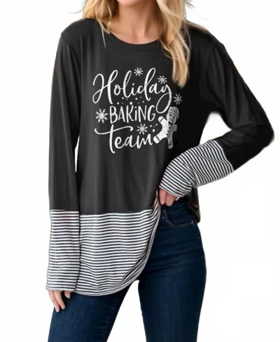 Heimish Usa Holiday Baking Team Top In Black In Multi