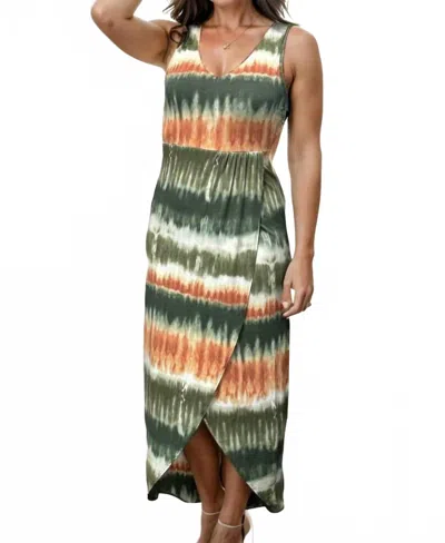 Heimish Usa Jamaica Vibing Maxi Dress In Olive Multi Colored