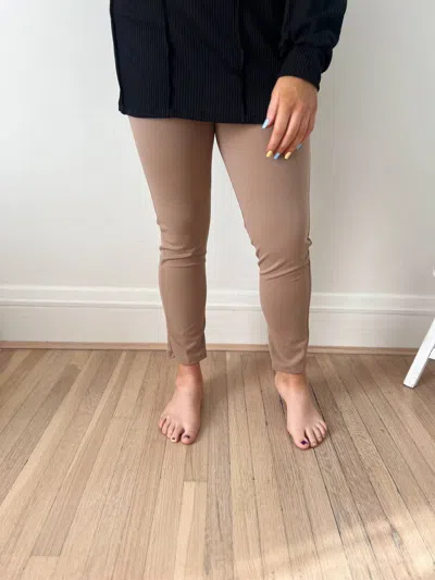 Heimish Usa Leah Stretchy Straight Leg Pants In Mocha In Brown