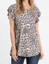 Heimish Usa Leopard Ruffle Top - Plus In Multi In Multi