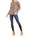 Heimish Usa Leopard Ruffle Top In Brown In Brown
