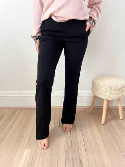 Heimish Usa Logan Stretchy Flare Pants In Black