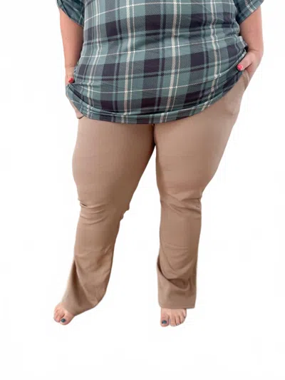 Heimish Usa Logan Stretchy Flare Pants In Mocha In Brown