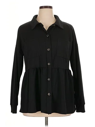 Pre-owned Heimish Usa Long Sleeve Blouse In Black