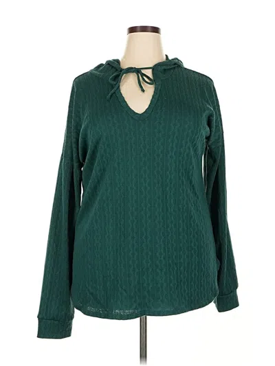 Pre-owned Heimish Usa Long Sleeve Blouse In Green