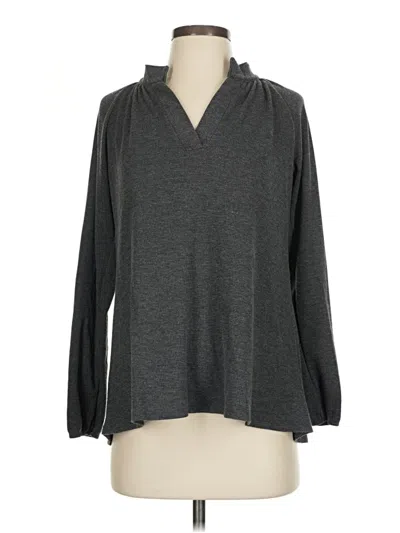 Pre-owned Heimish Usa Long Sleeve Top Gray Cowl Neck Tops