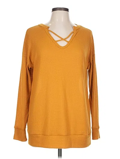 Pre-owned Heimish Usa Long Sleeve T-shirt In Gold