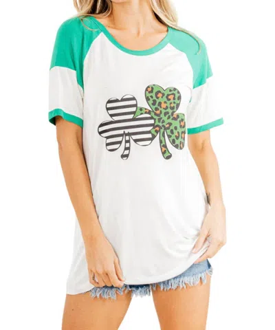 Heimish Usa Lucky Clover Tee In White