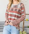 Heimish Usa Patterned Long Sleeve Top In Aztec In Multi