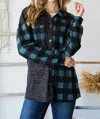 Heimish Usa Plaid Button Down Shirt In Charcoal/teal