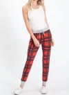 Heimish Usa Plaid Jill Jogger In Red In Red