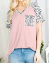 Heimish Usa Pocket Tee In Dusty Rose In Multi
