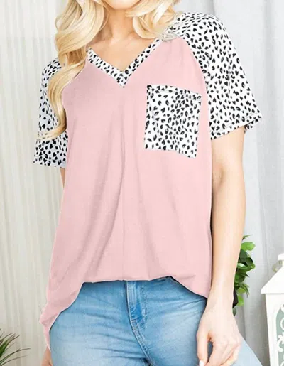Heimish Usa Pocket Tee In Dusty Rose In Multi