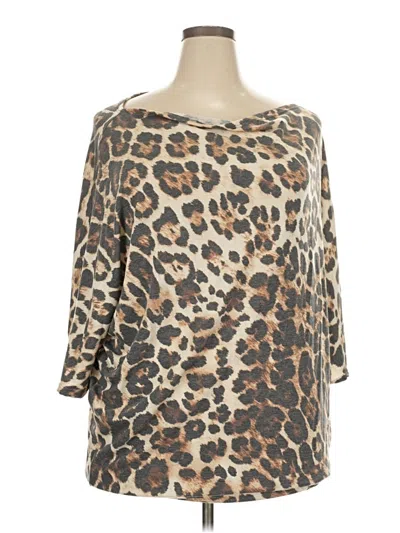 Pre-owned Heimish Usa Poncho In Brown