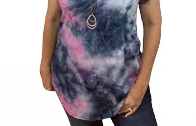 Heimish Usa Printed Ruffle Sleeve Top In Purple/multi