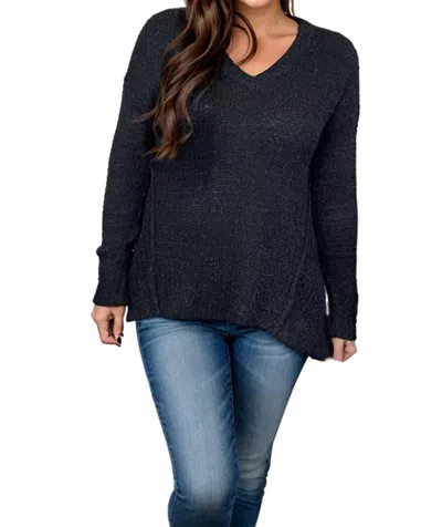 Heimish Usa Pullover V-neck Sweater In Black