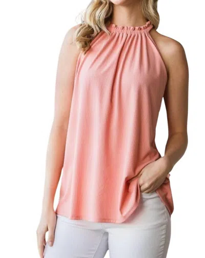 Heimish Usa Ribbed Halter Top In Pink