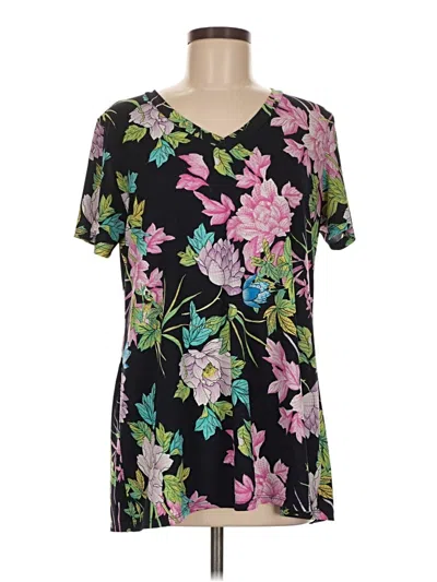 Pre-owned Heimish Usa Short Sleeve Blouse In Black