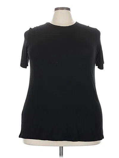 Pre-owned Heimish Usa Short Sleeve Top Black Crew Neck Tops