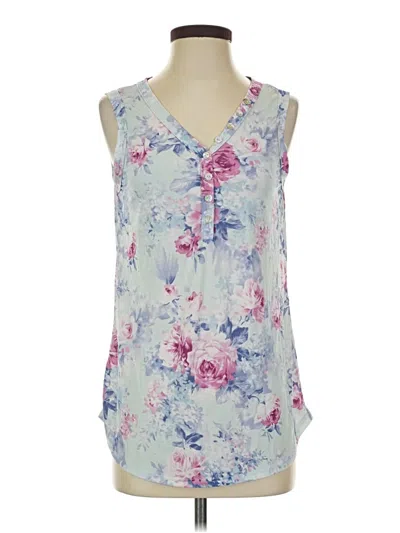 Pre-owned Heimish Usa Sleeveless Blouse In Blue