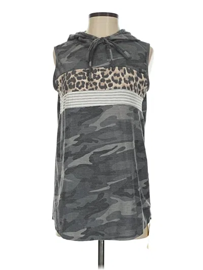 Pre-owned Heimish Usa Sleeveless Top Gray Cowl Neck Tops