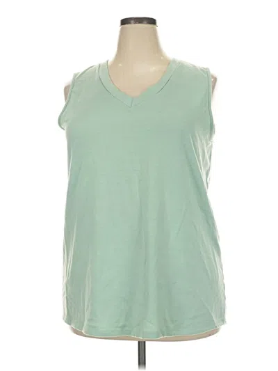 Pre-owned Heimish Usa Sleeveless Top Green V-neck Tops
