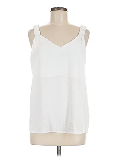 Pre-owned Heimish Usa Sleeveless Top White Halter Neckline Tops