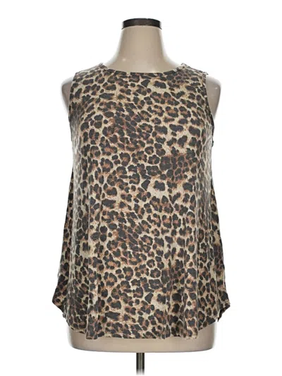 Pre-owned Heimish Usa Sleeveless T-shirt In Brown