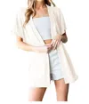 Heimish Usa Solid Open Cardigan - Plus In Cream In White