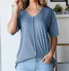 Heimish Usa Solid Top In Blue In Blue