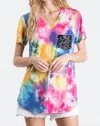 Heimish Usa Splatter Tie Dye Sequin Top In Yellow In Yellow