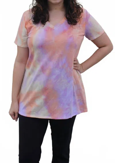 Heimish Usa Spring Fling Tie Dye Top In Pink Multi