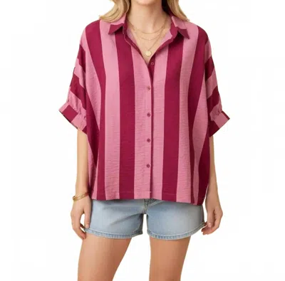 Heimish Usa Stripes For Days Top In Pink