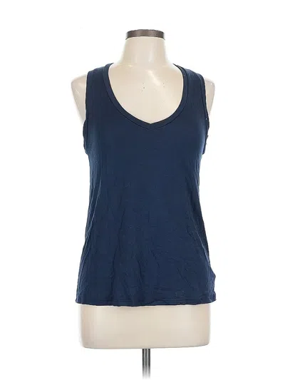 Pre-owned Heimish Usa Tank Top Blue Halter Neckline Tops