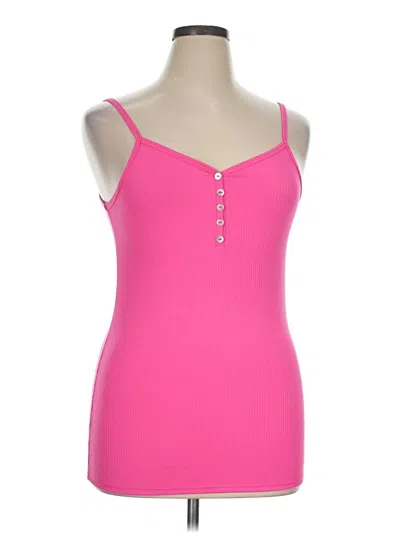 Pre-owned Heimish Usa Tank Top Pink Sweetheart Neckline Tops