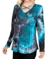 Heimish Usa The Kate Tiedye Criss Cross Top In Blue In Blue