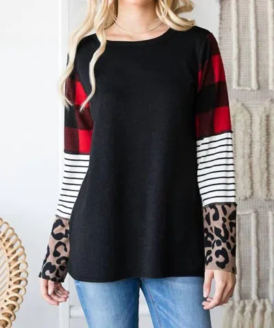 Heimish Usa Triple Play Top In Black